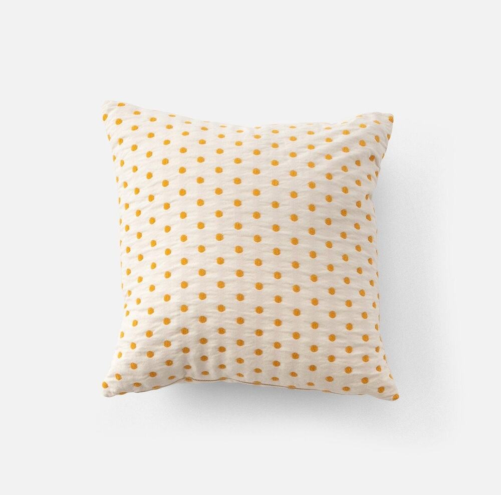 Schoolhouse Polka Dot Euro Pillow Cover Honey 26x26 New
